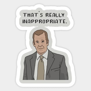 "That's Really Inappropriate" Toby Flenderson Sticker